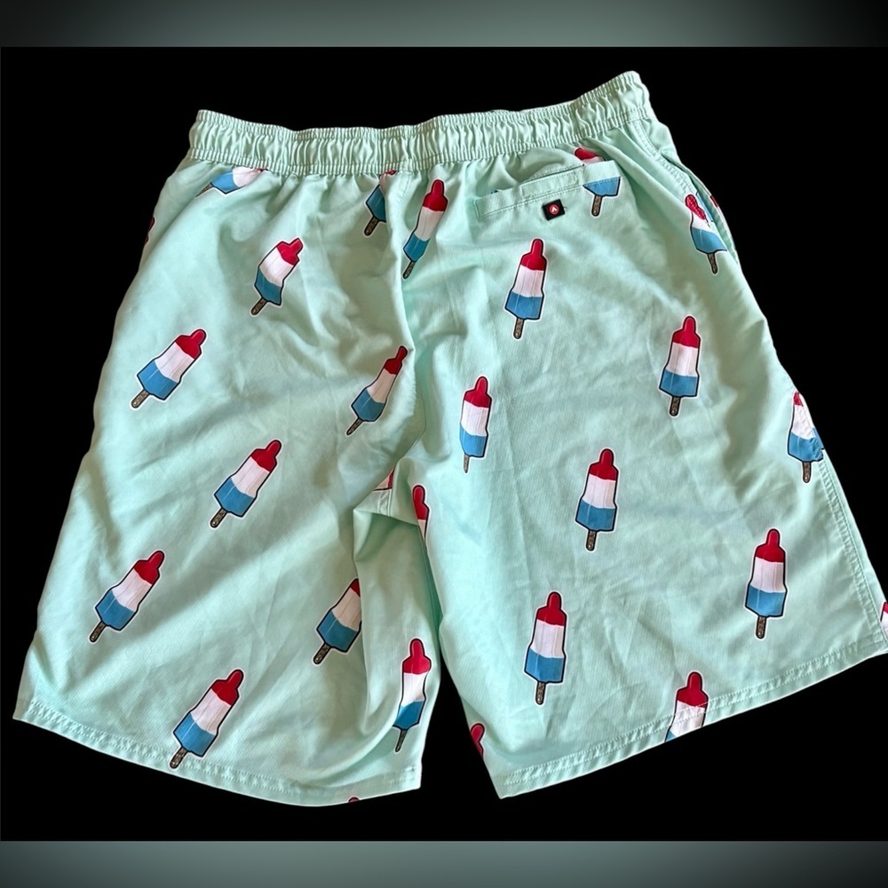 Airwalk Mint Green Hybrid Swim Shorts with Bomb Pop Print - Picture 2 of 5